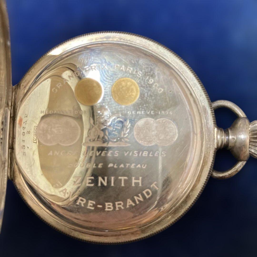 EF798 ブルブラント ゼニス 銀無垢 懐中時計【1】