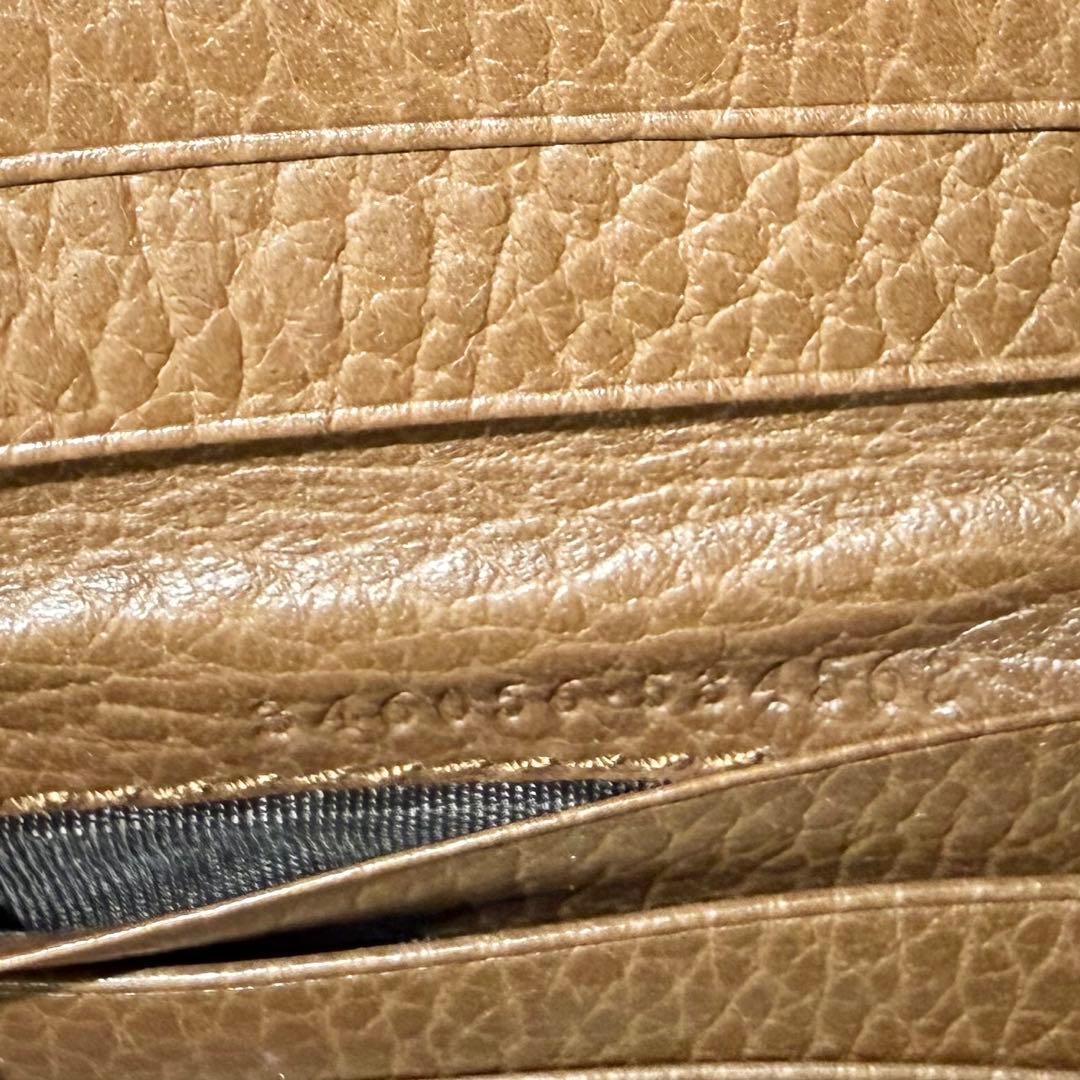 【美品】GUCCI　二つ折り財布　箱あり　ブラウン