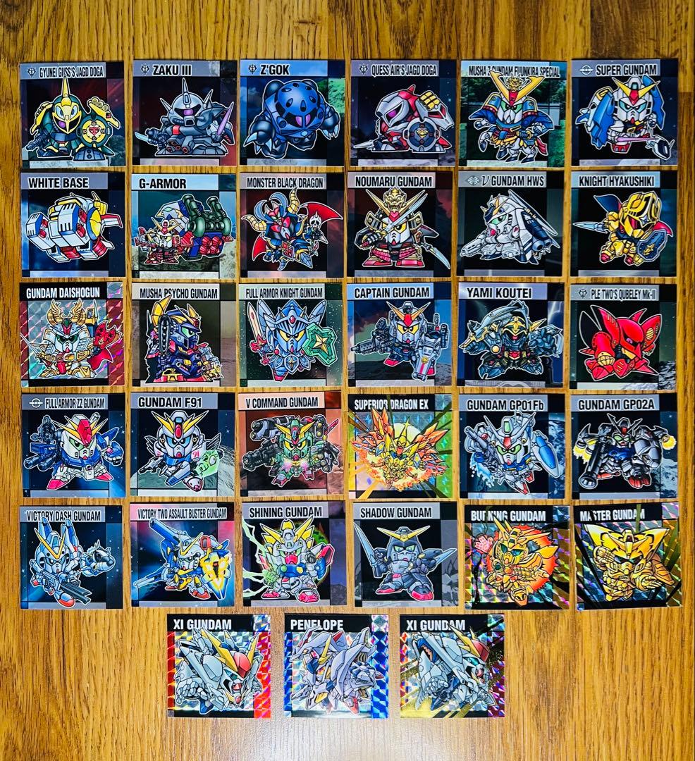 最新弾 元祖SDガンダム スナック 2弾 メタリックシール 全33種フルコンプ