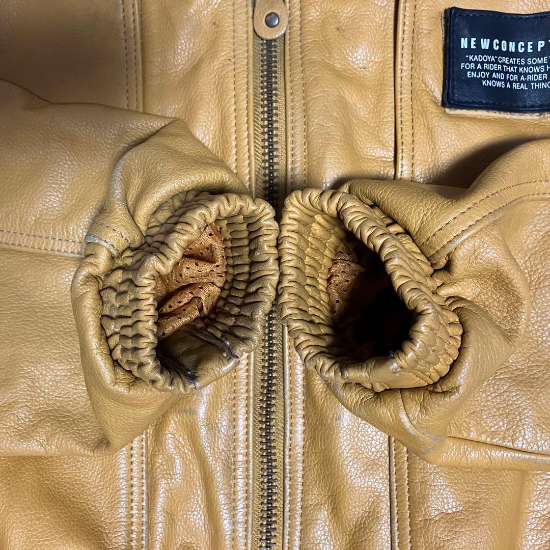 希少★KADOYA カドヤ ニューコンセプター カウレザー ライダースジャケット