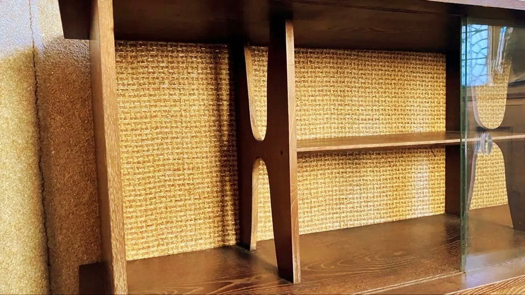 カリモク風 キャビネット サイドボード ディスプレイ 北欧 アンティーク レトロ