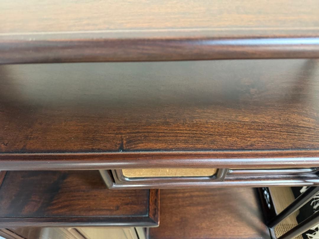 紅木　茶棚　茶箪笥　唐木　茶道具　送料込み251107