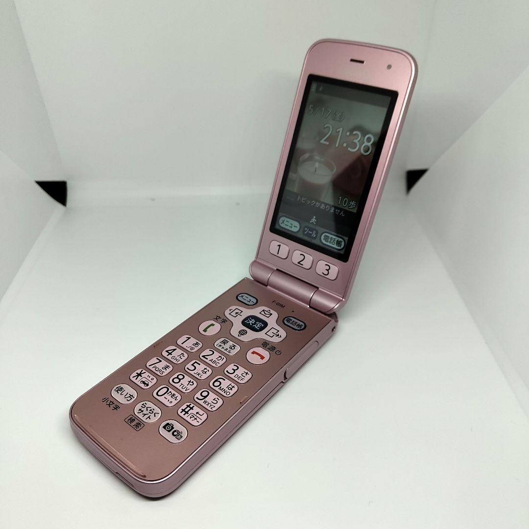 ★simフリー★ らくらくホン F-01M ピンク