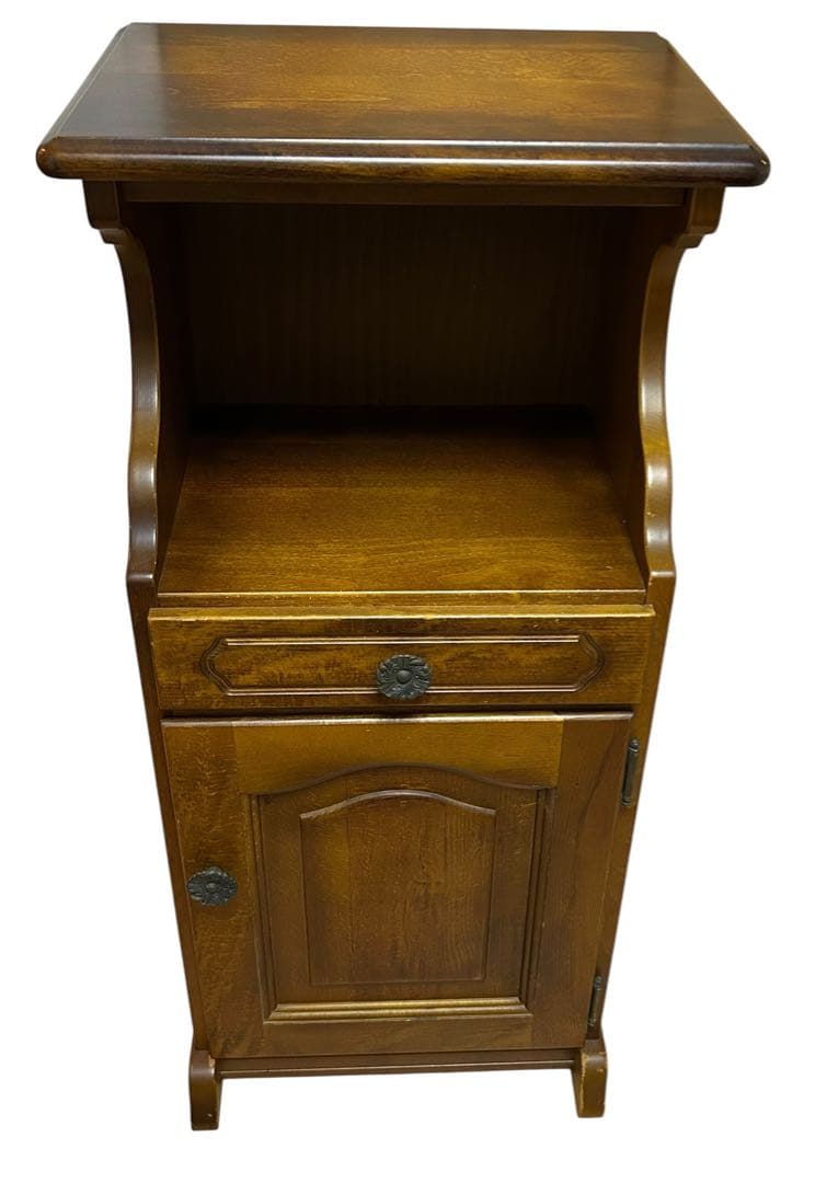 カリモク　コロニアル　電話台　FAX台　花台　飾り台　棚　天然木