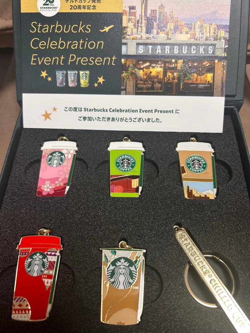 Starbucks チルドカップ20周年限定チャームセット