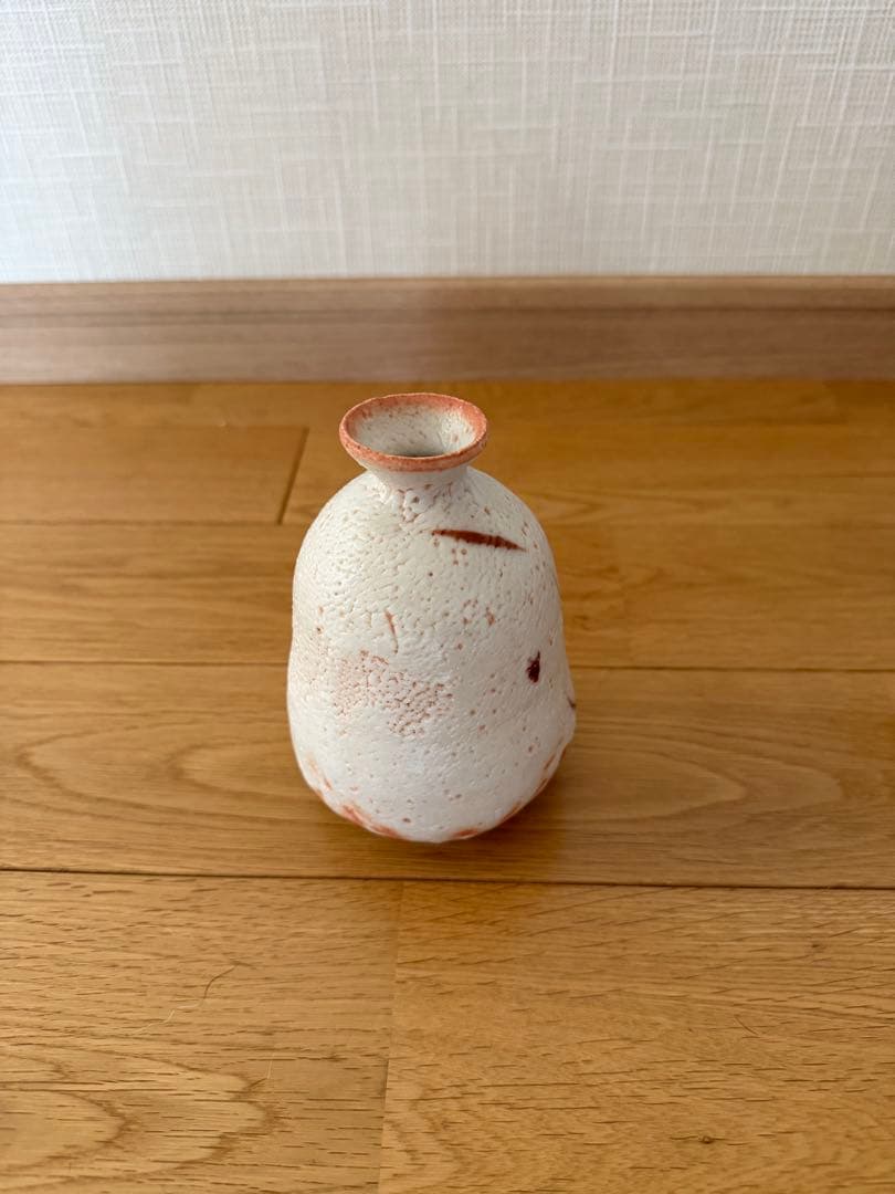 荘山釜　志野焼　花入