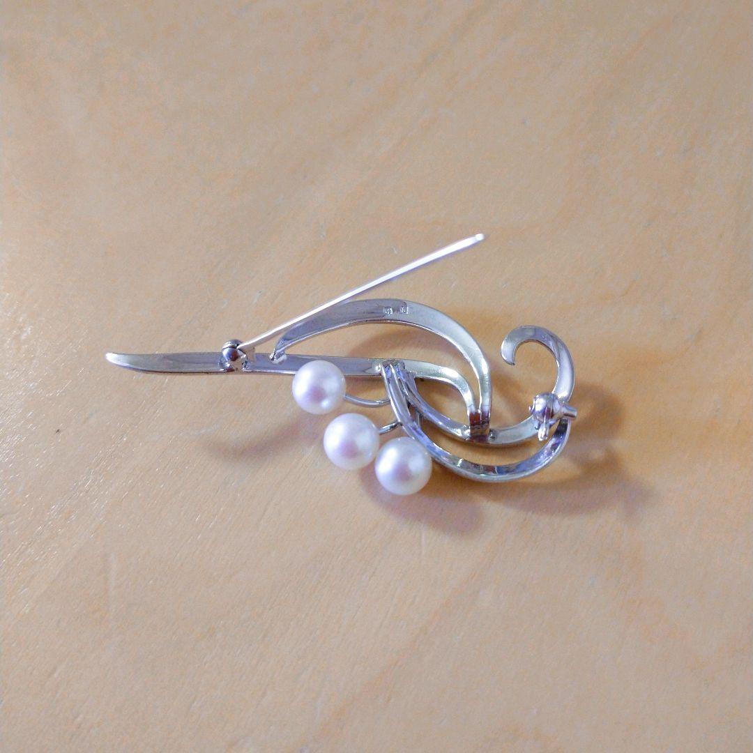 MIKIMOTO ミキモト　あこや真珠　パールブローチ