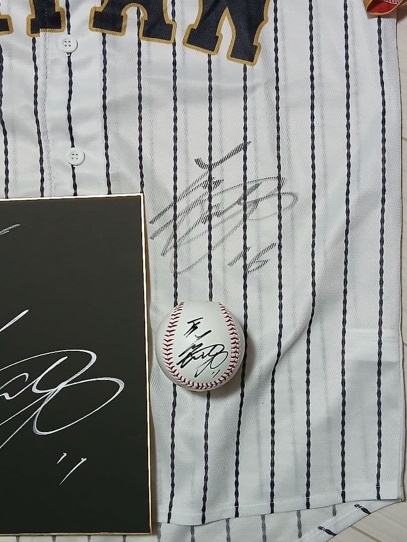 侍JAPAN　大谷翔平　直筆サインユニフォーム　ボール　色紙　3点セット