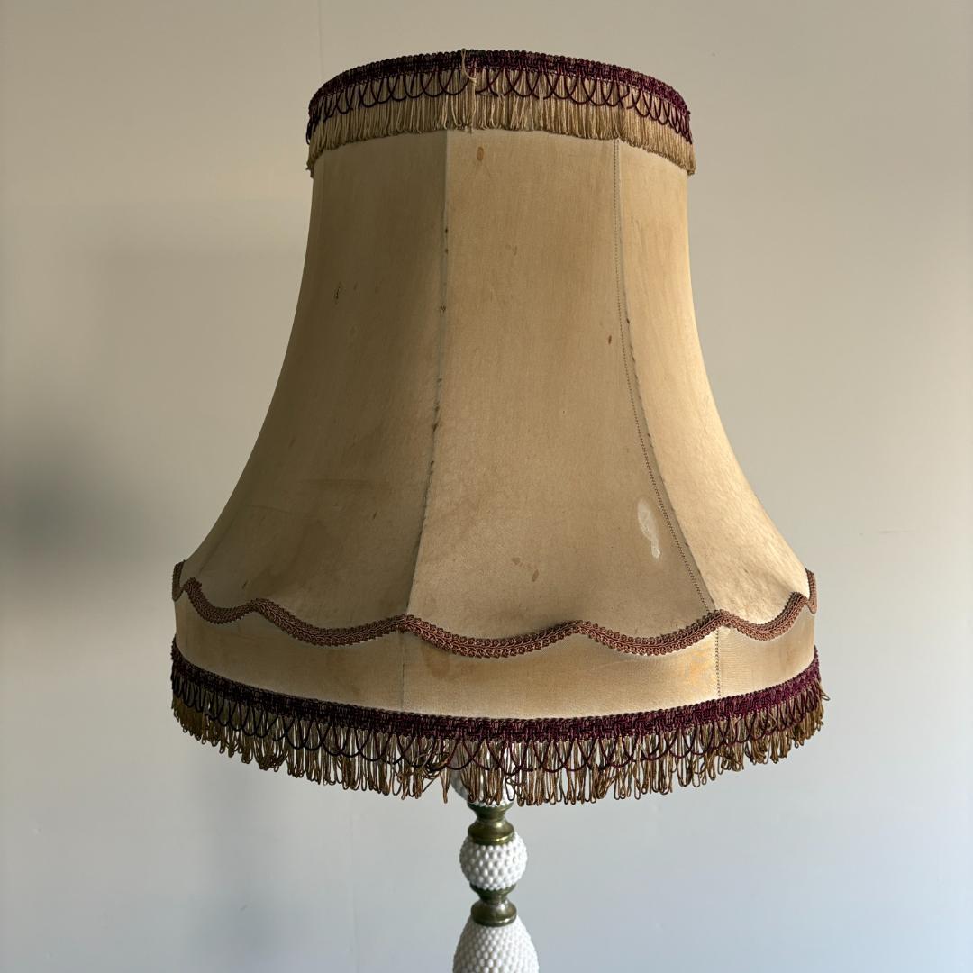 アンティーク 真鍮×セラミック スタンドライト