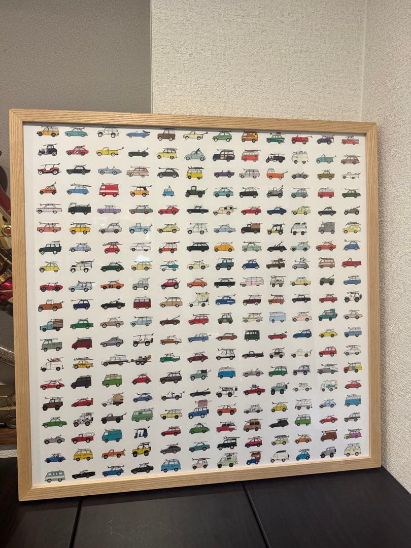 サーフィン　車　ケビン・バトラー　アートワーク壁掛けフレーム