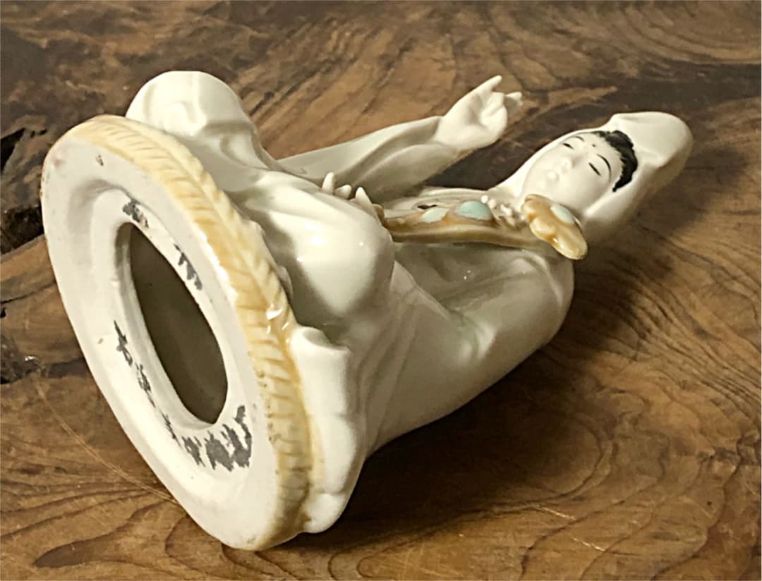 中国仏教美術 如意持ち菩薩 仏像 広州陶芸