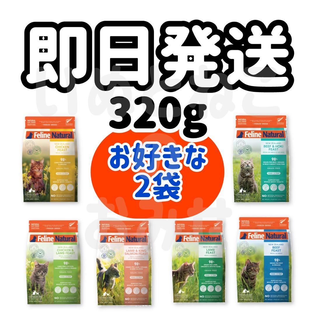 お好きな【320g×2袋】フィーラインナチュラル キャットフード