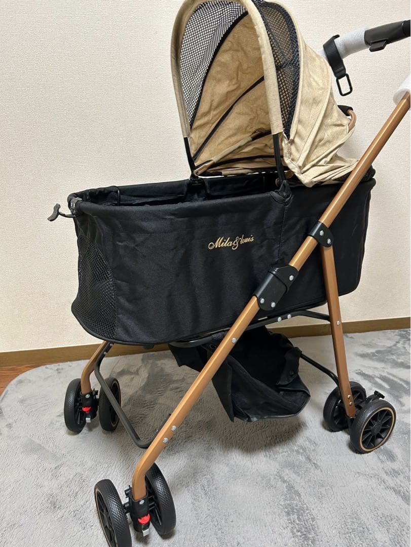 【新品未使用】MILA&LOUIS ペットカート 多頭の小型犬&猫 中型犬一匹用