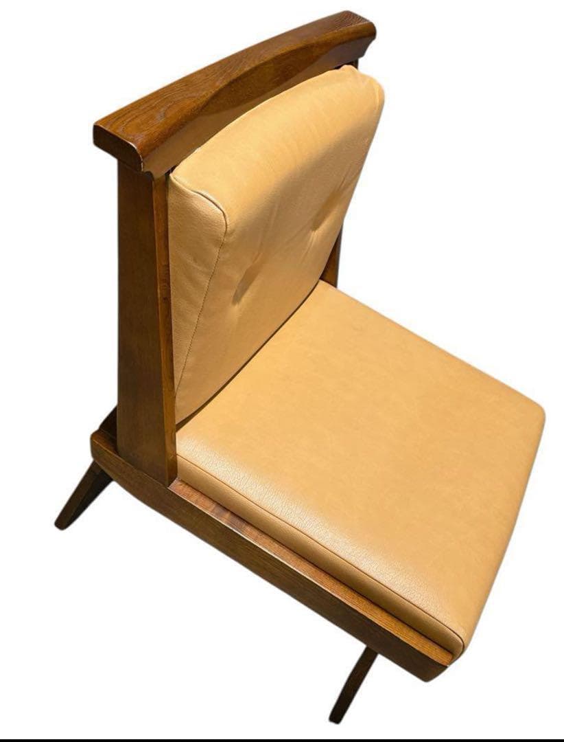 北欧カリモク 木挽天然木 ダイニングチェア 木製椅子 アームレスチェア1脚