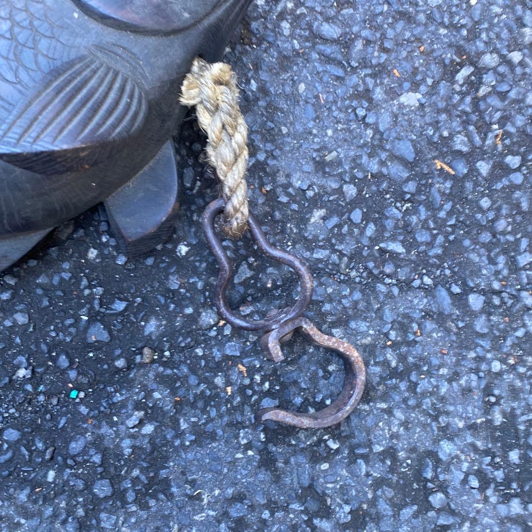 自在鉤　横木　鯉　アンティークビンテージ