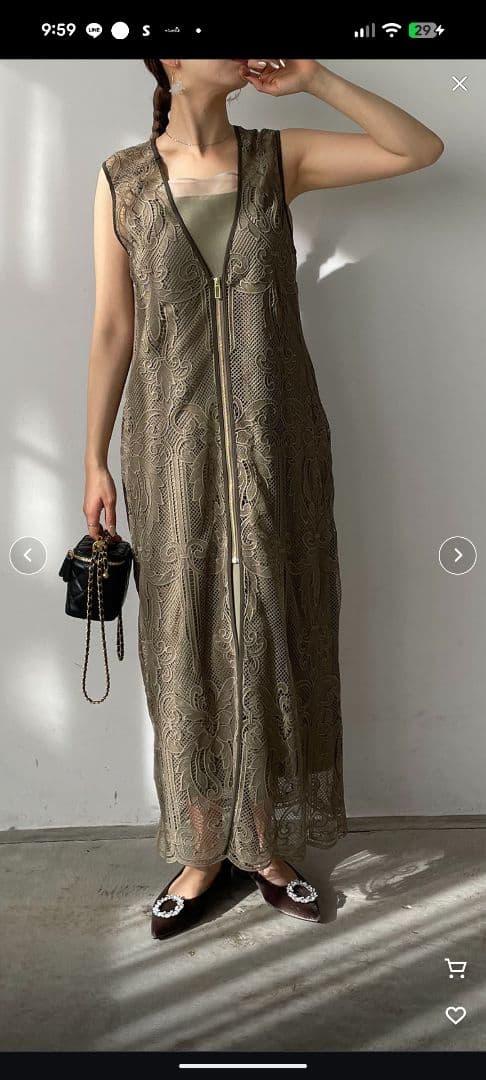 はなさんまとめ買い カーキワンピースLサイズ ブラックワンピースMサイズ