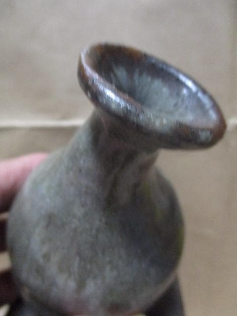 古唐津斑徳利　古箱、仕覆付き　N43-1