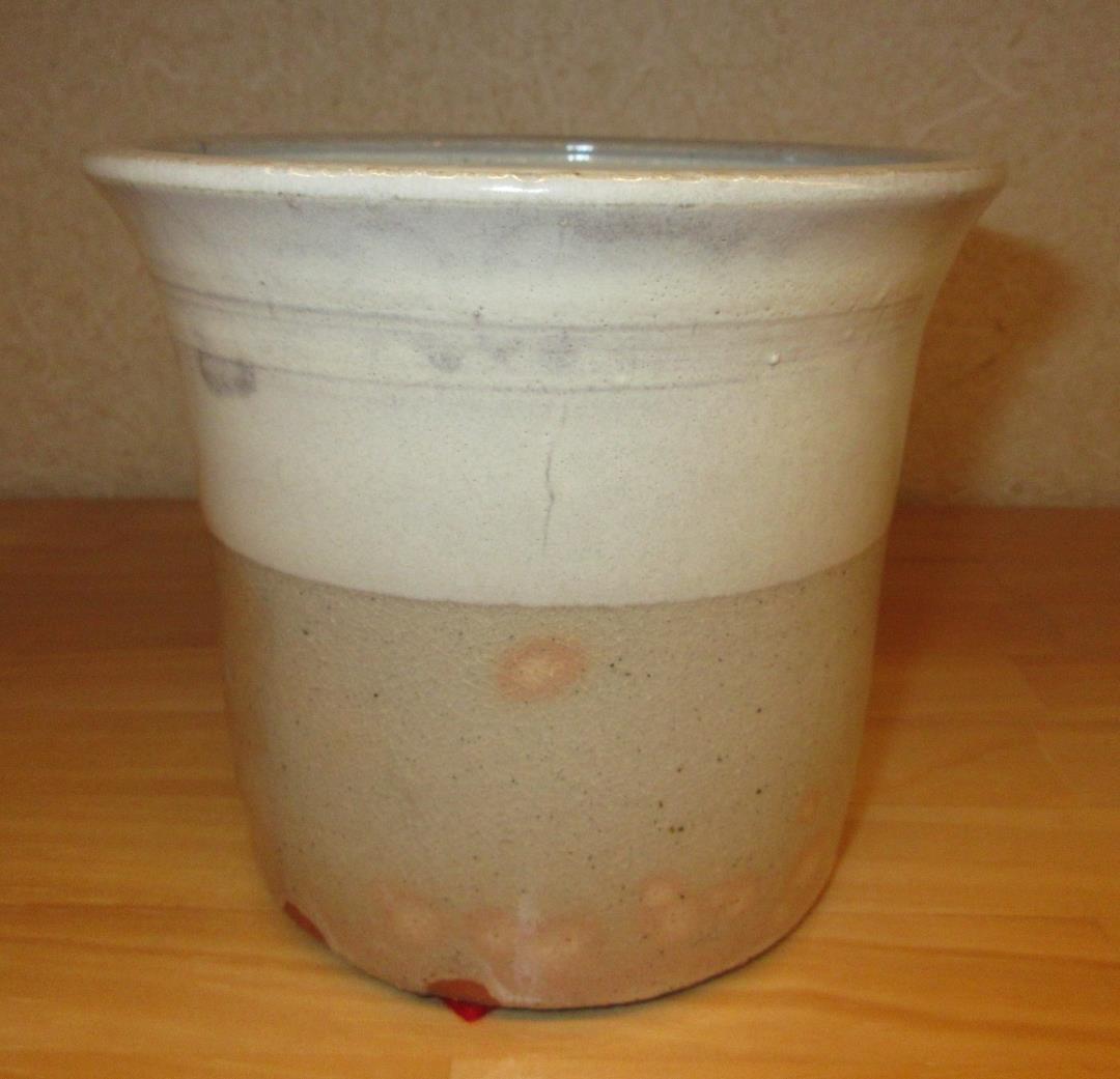 送料込【逢絢亭】茶道具 建水 萩焼 棒の先の形 坂田泥華窯 共箱入り