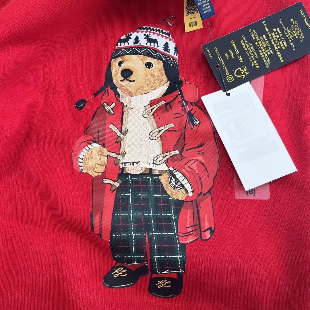 【新品】ラルフローレン ポロベア トレーナー レッド 160