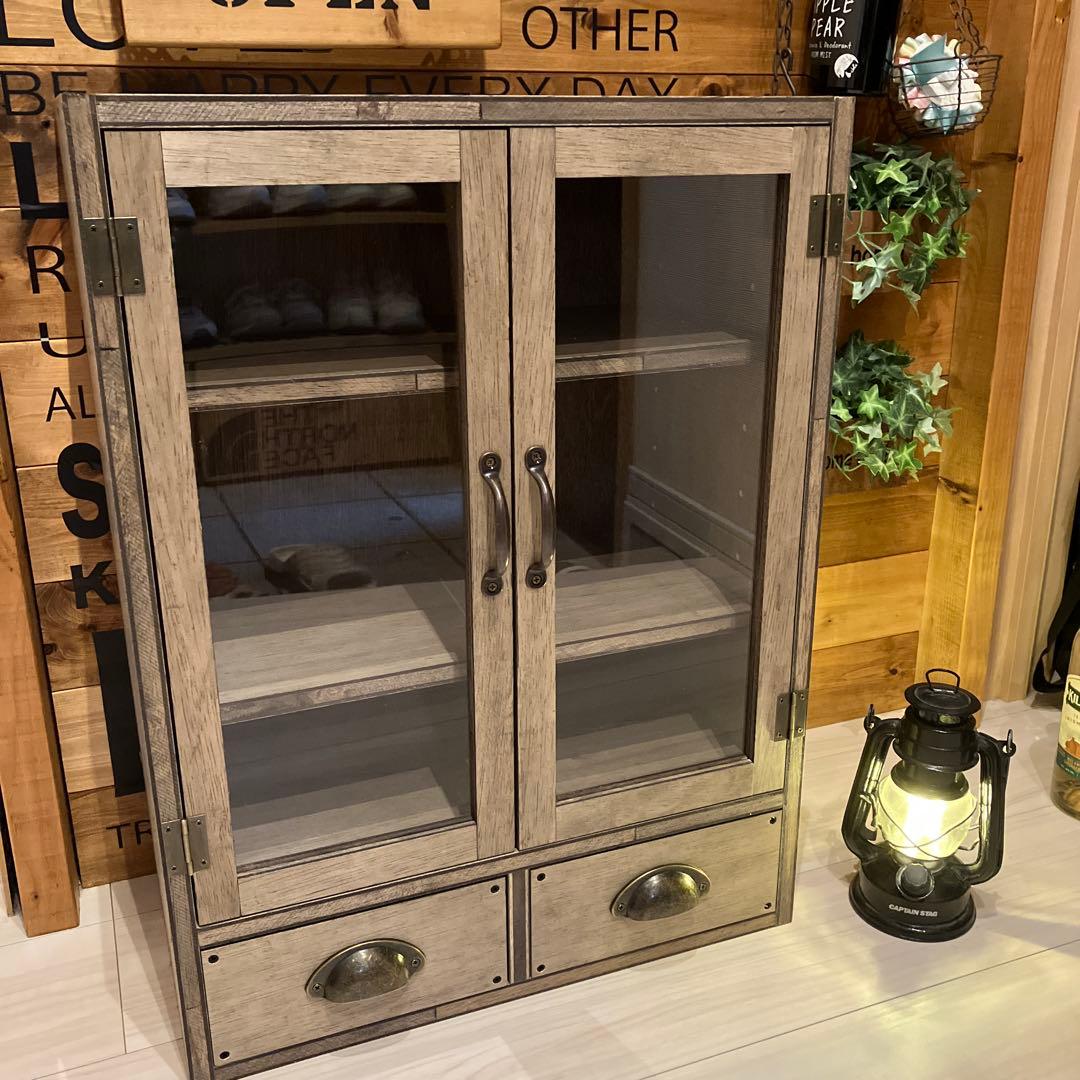 食器棚④　キャビネット　アンティーク　ハンドメイド　木製