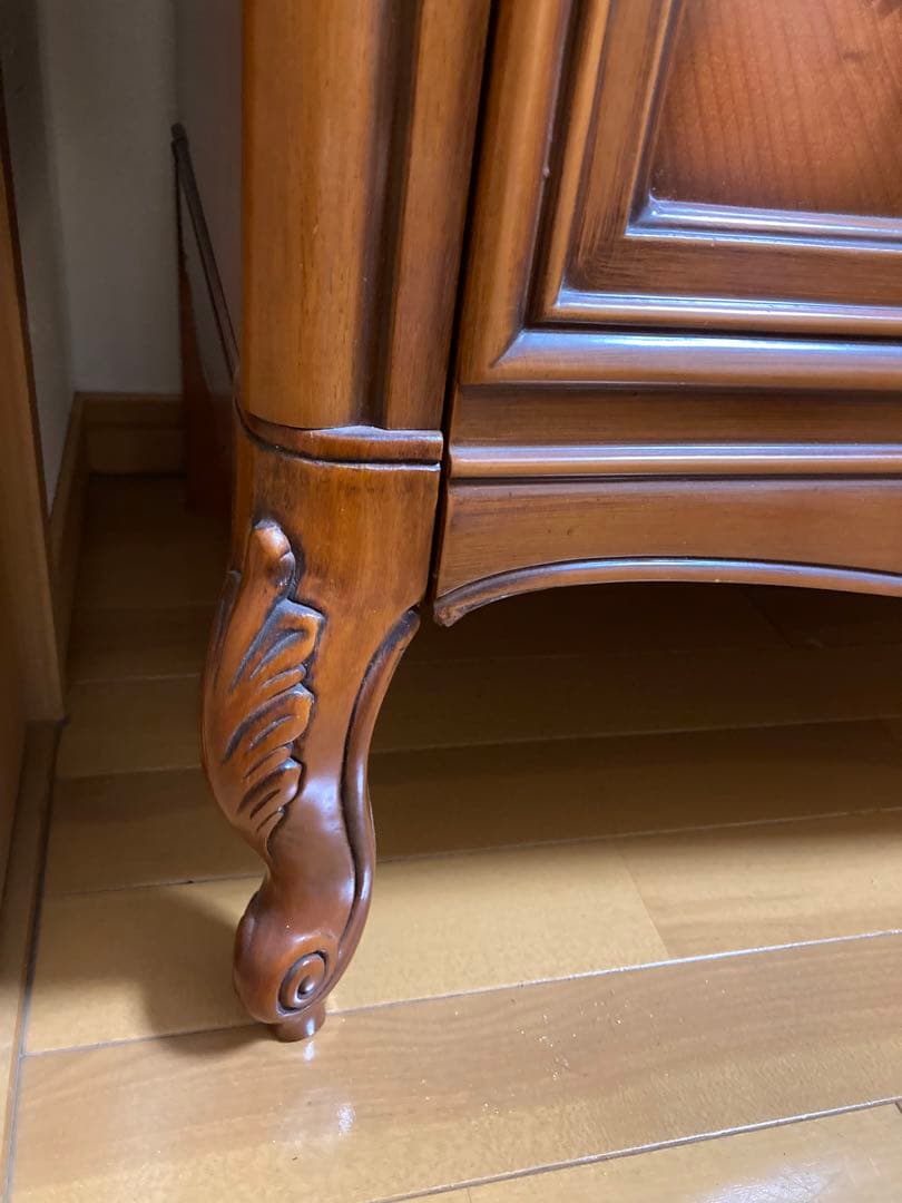 【とき乃】アンティーク　猫脚　西洋スタイル 木製チェスト 3引き出し