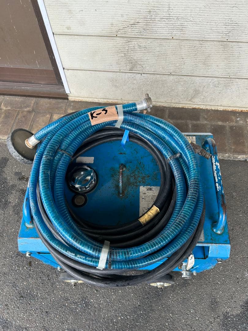 K3 ★ツルミHPJ-5ESM高圧洗浄機防音ガン・高圧ホース・給排水ホースセット