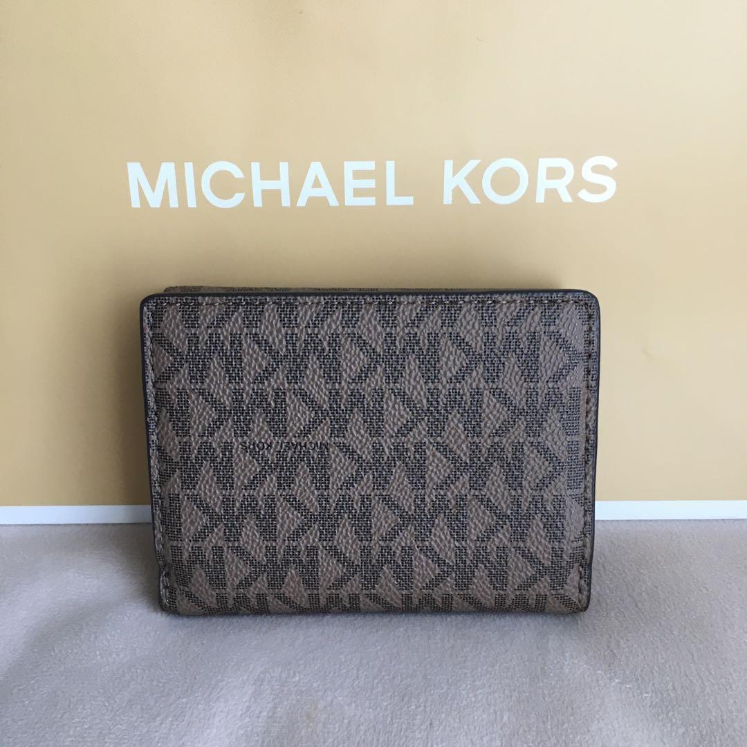 新品　マイケルコース MICHEAL KORS　三つ折り　財布　ブラウン