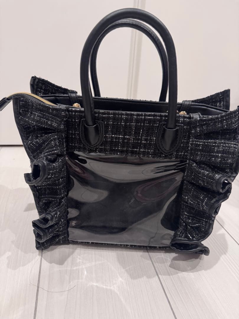 リリディ　riridear フリル付きツイードショルダーバッグ