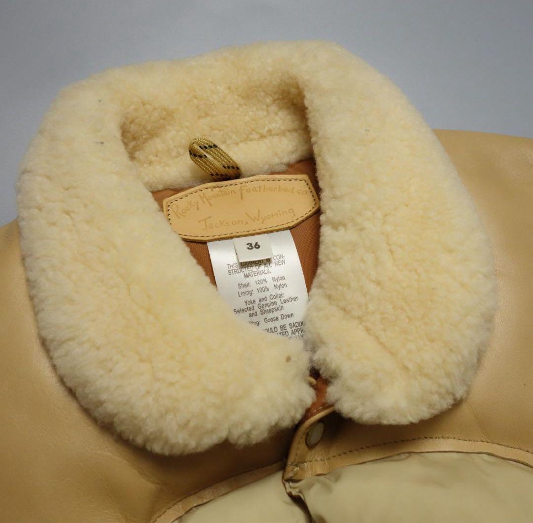 ロッキーマウンテン レザー　ダウンベスト 36