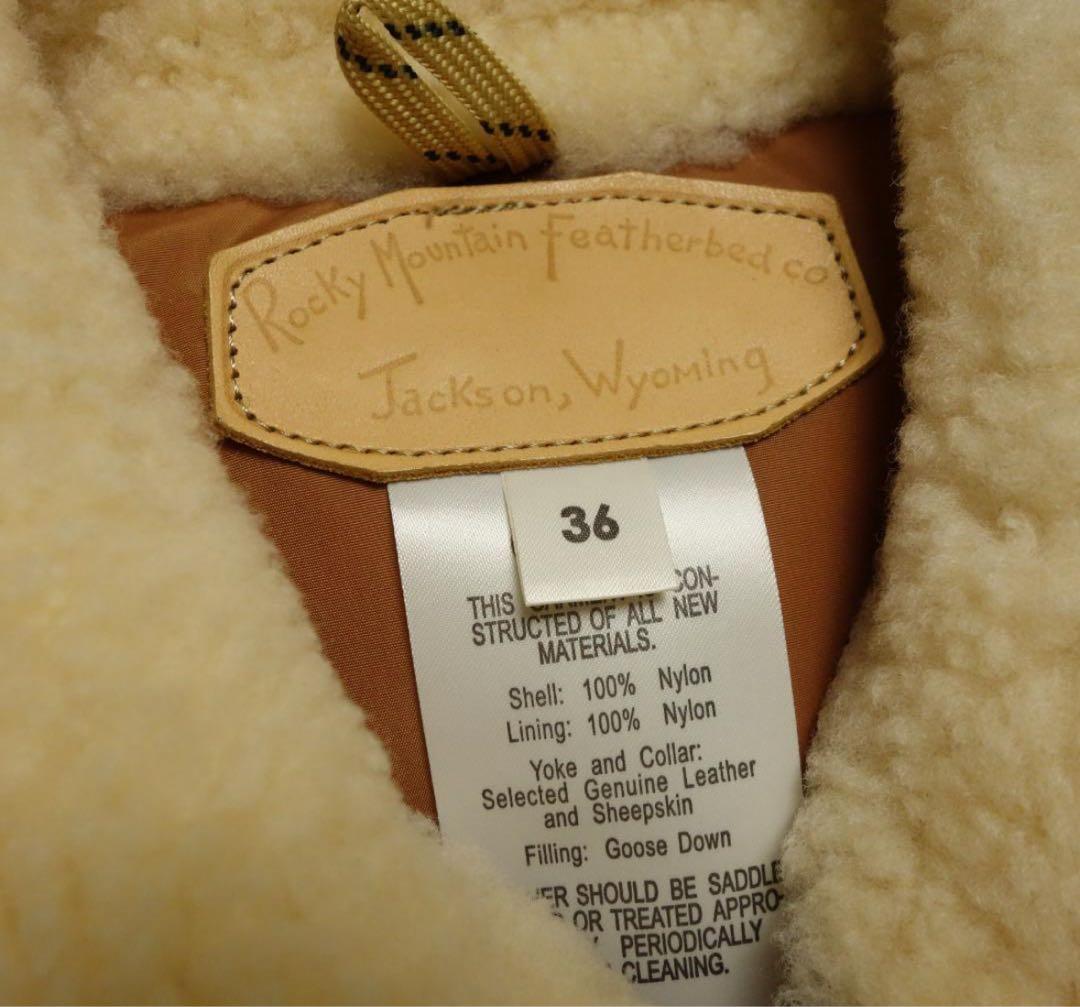 ロッキーマウンテン レザー　ダウンベスト 36