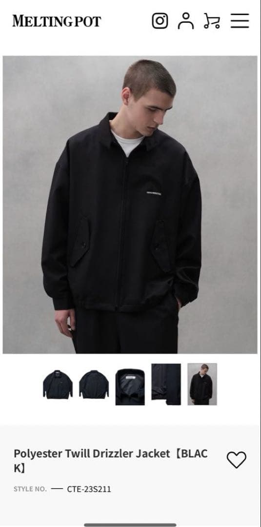 COOTIE ジャケット　ブラック　M