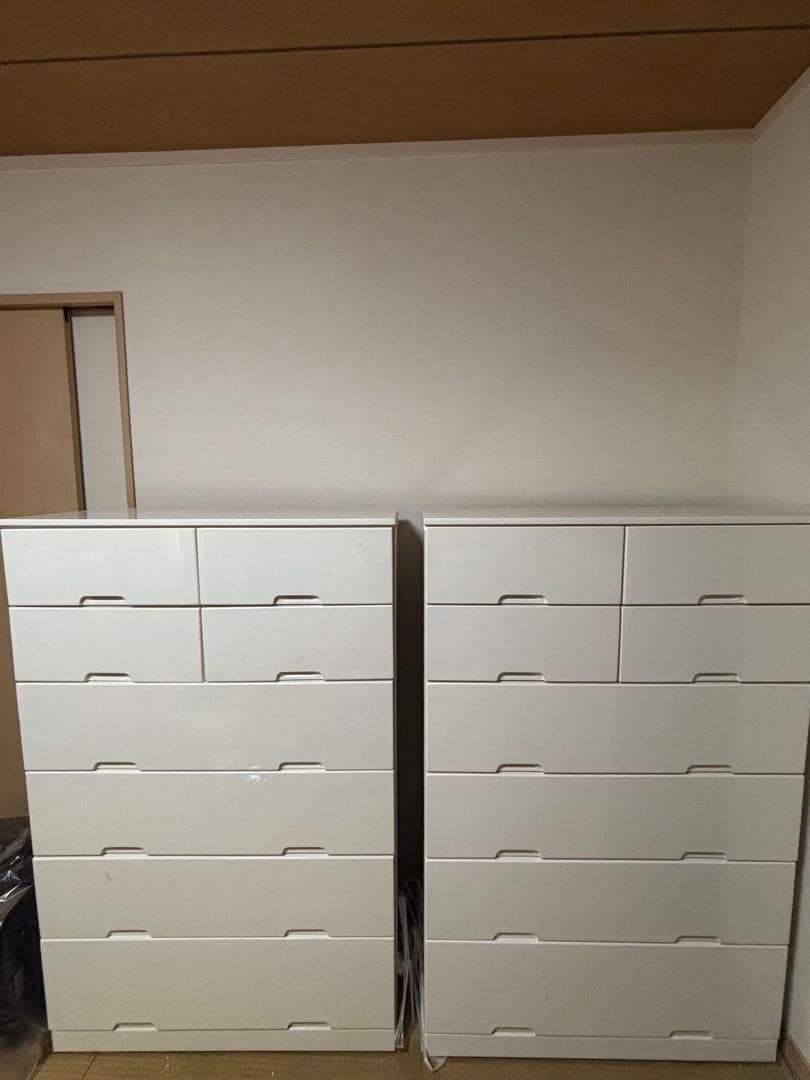 栃木市引き取り限定！ホワイト チェスト2個