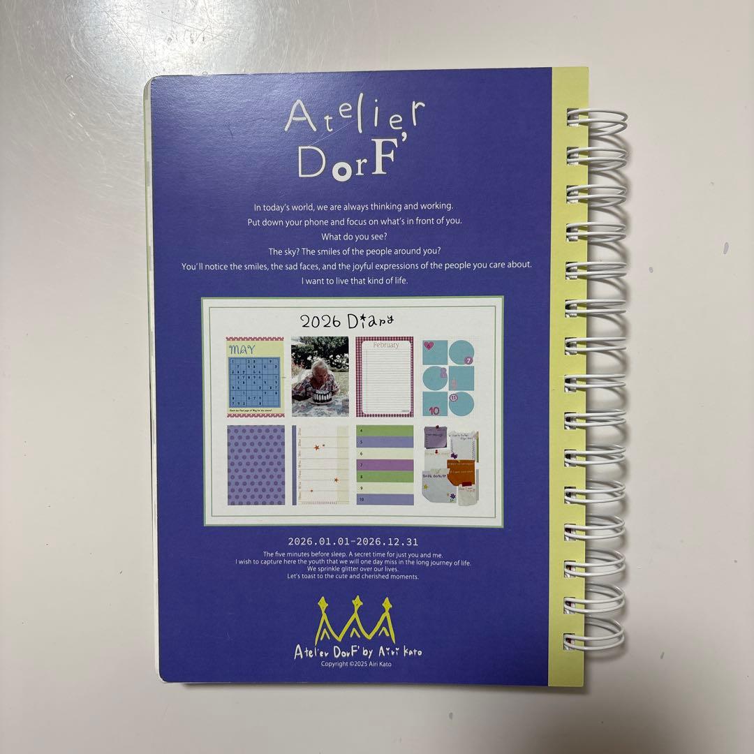 Atelier Dorf 2026 Diary A5サイズ