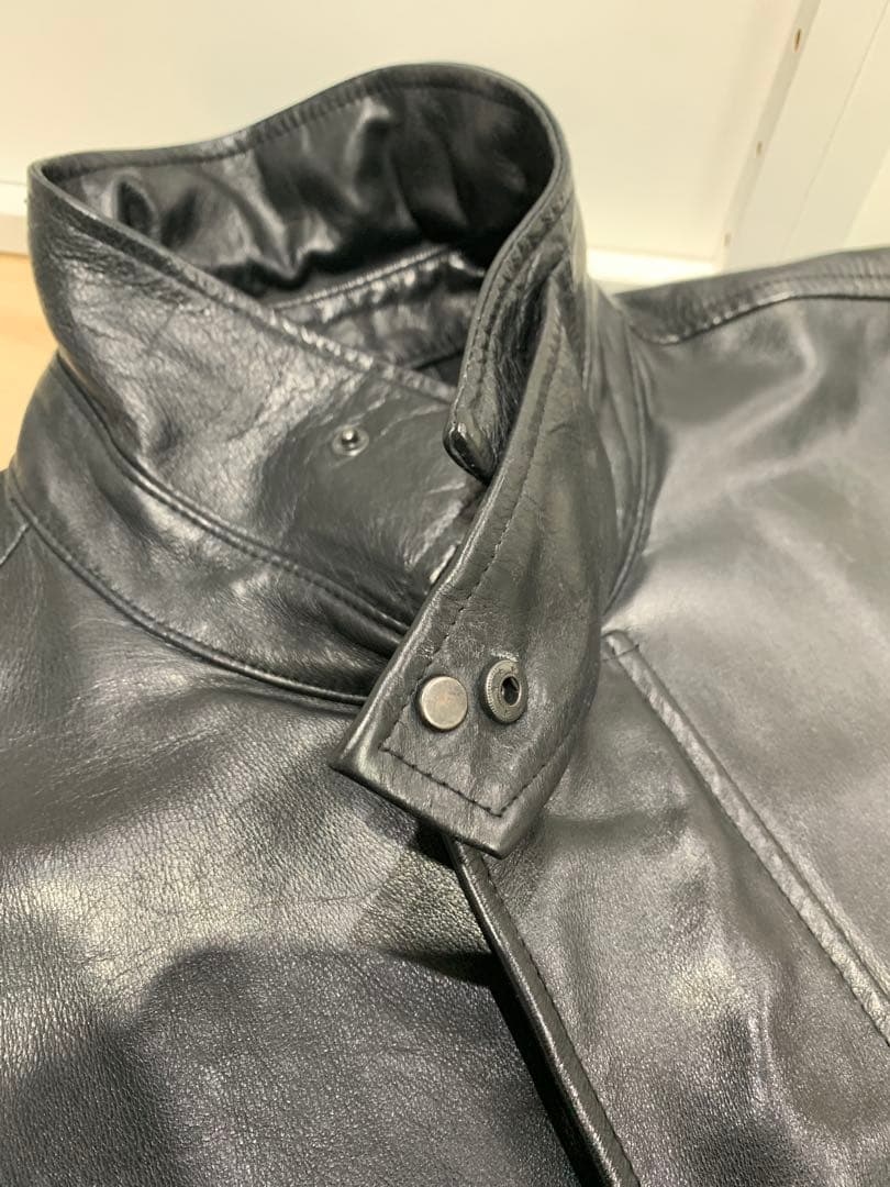 Polo by Ralph Lauren ブラック レザー カーコート