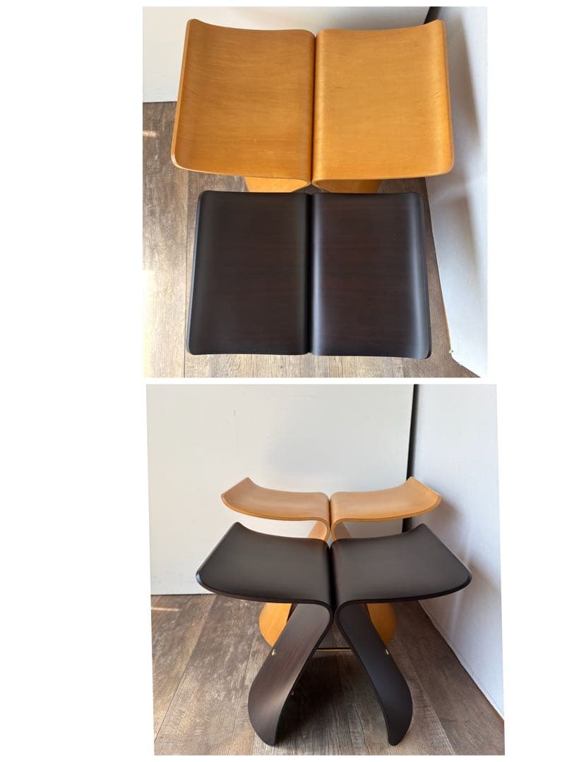 希少　ラージサイズ 天童木工 柳宗理　バタフライスツール　80〜年代ヴィンテージ