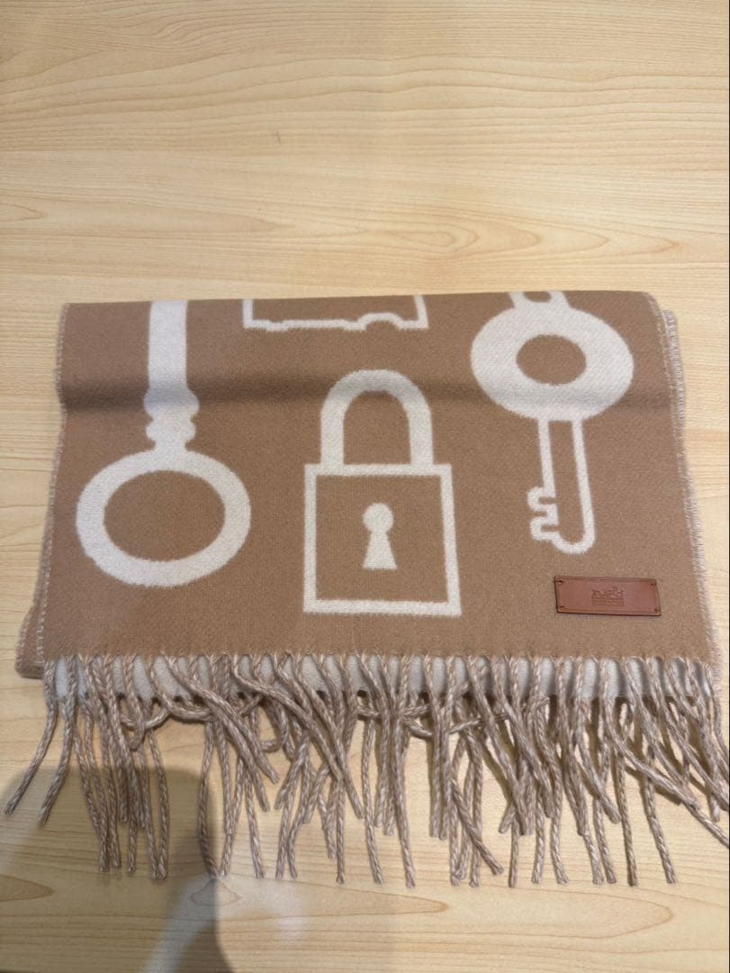 ⭐️新品未使用品⭐️HERMÈS カシミヤ マフラー 鍵デザイン