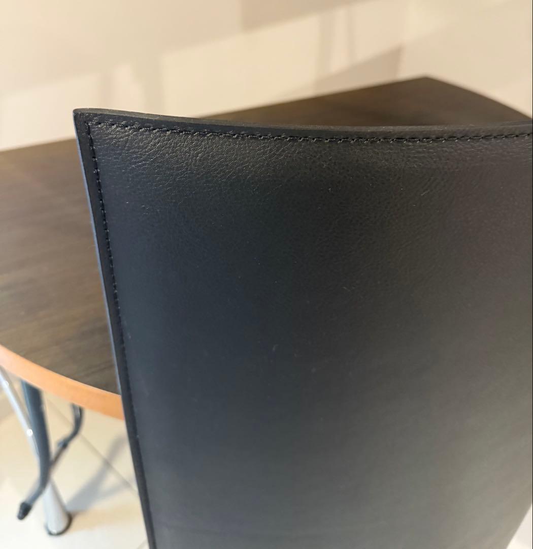 イタリア製 90年代ヴィンテージ 半円形デスク ミシン足と本革PCデスク