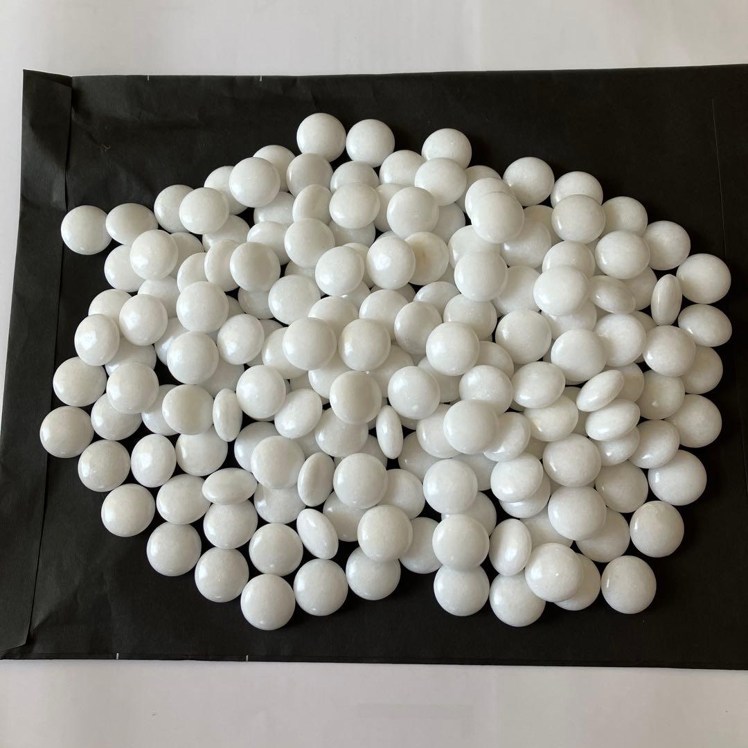 囲碁 黒白石 大理石製碁石入れ