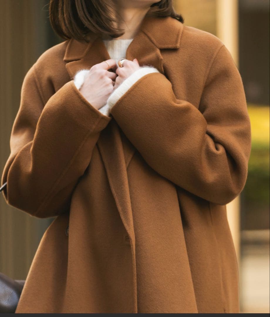 新品同様NOBLE】Super160sチェスターミドルコート　36