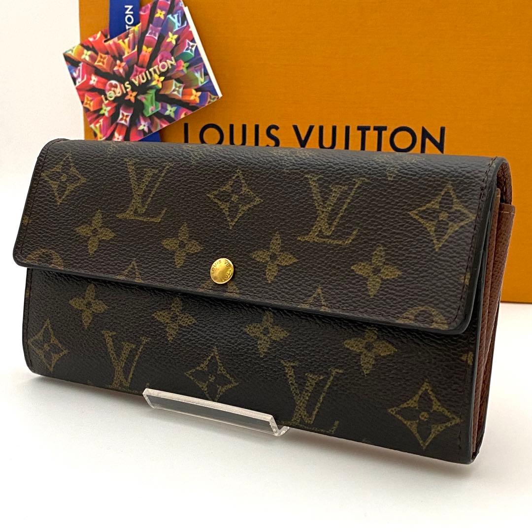 ルイヴィトン モノグラム ポルトフォイユ サラ 二つ折り財布 ブラウン