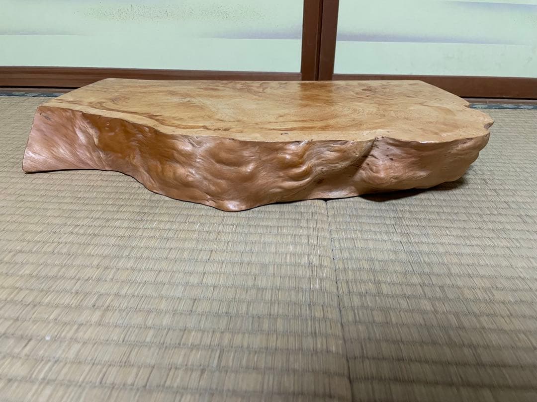 天然木 一枚板 花台 飾り台 無垢材 ローテーブル けやき風