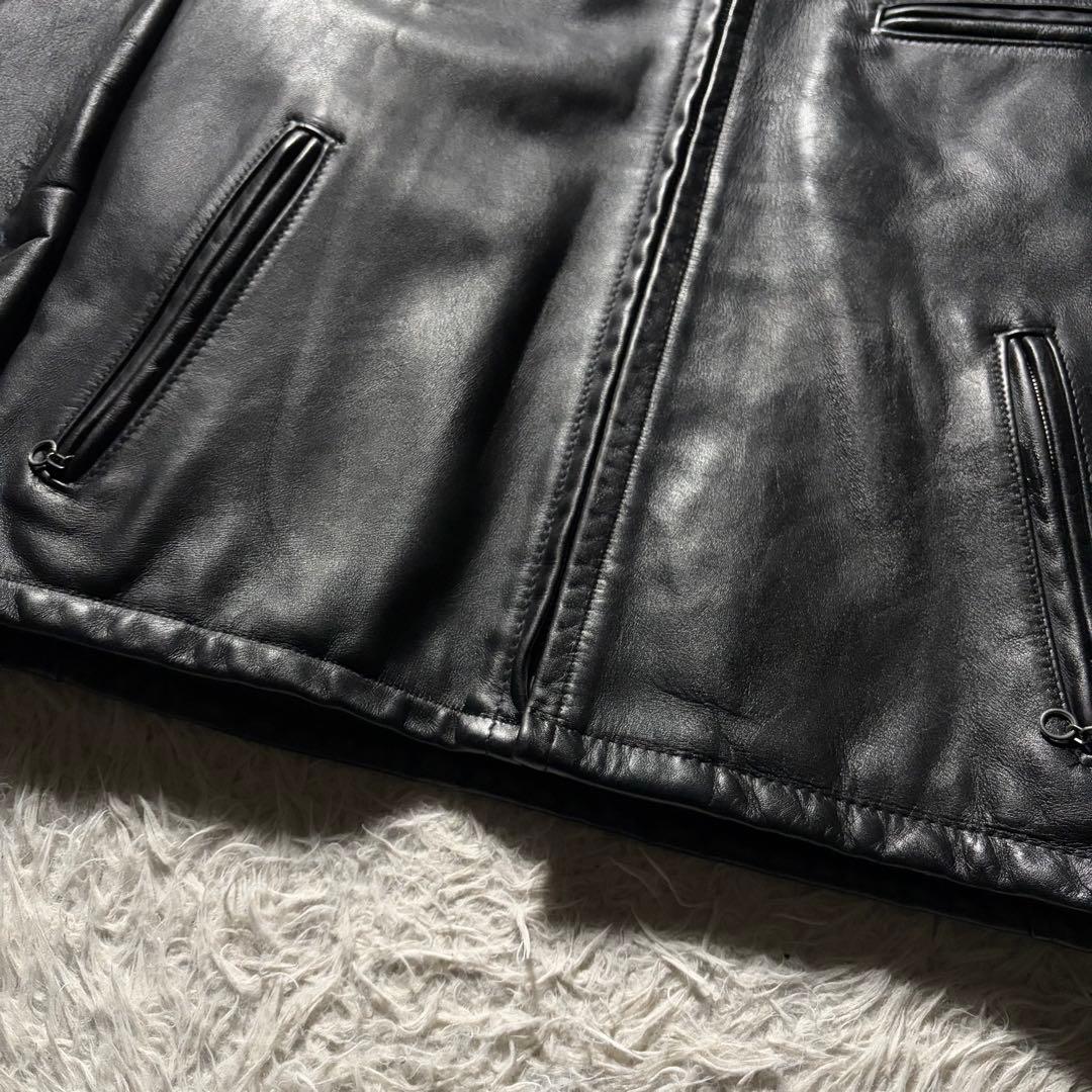 希少モデル■schott ライダースジャケット　641Q ブラック　本革　44