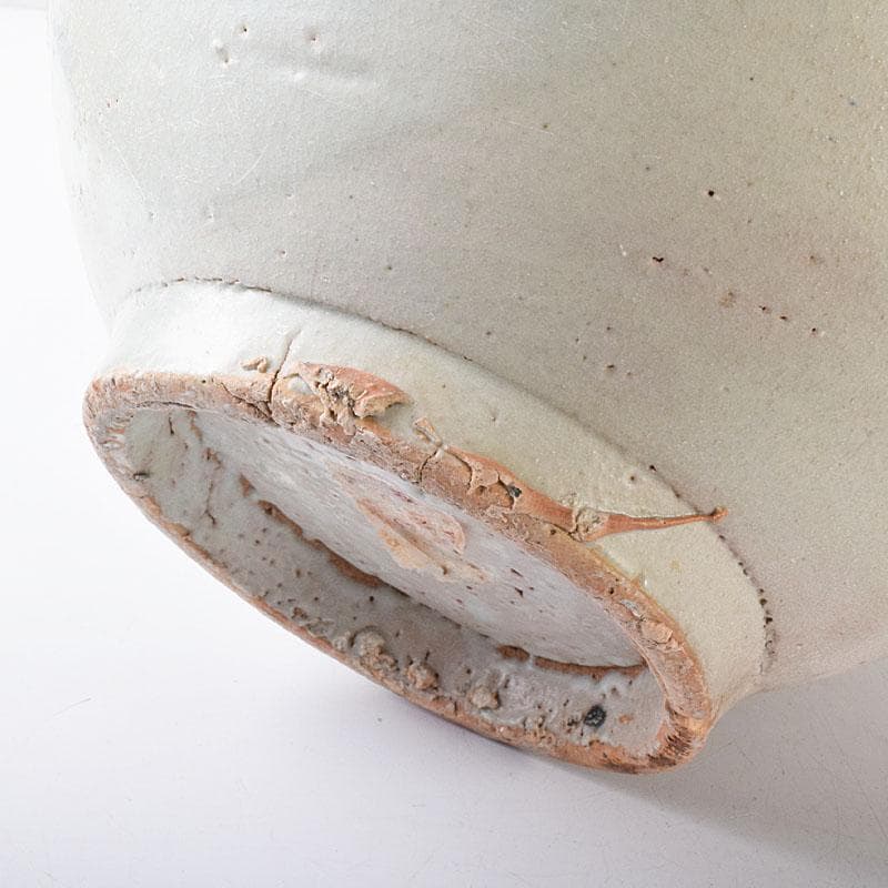 朝鮮美術　李朝　高麗白磁　染付　花文　壺　C　R8057C