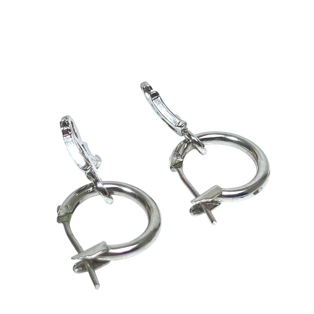 【極美品】Christian Dior ディオール　フープピアス　シルバー CD