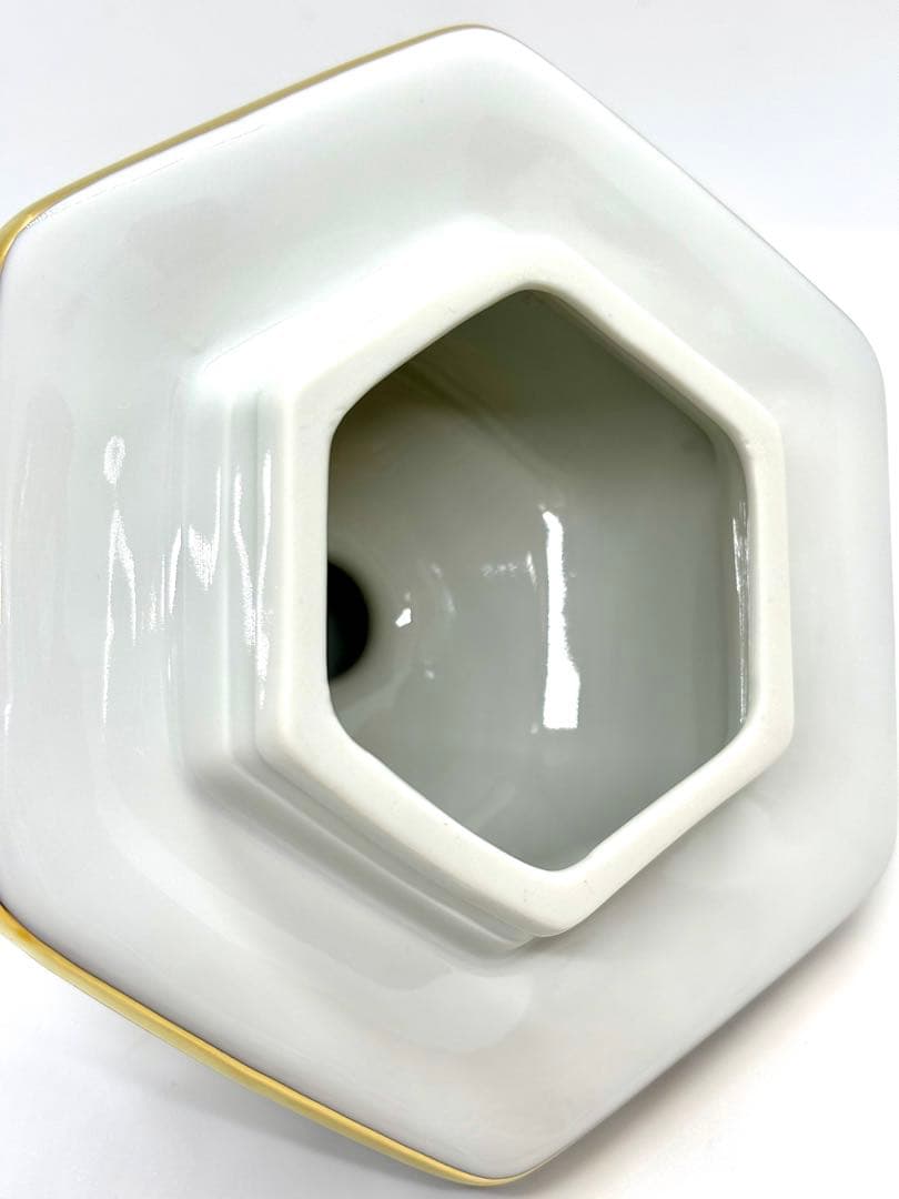 青藍窯/有田焼/金彩/壺/冠付き/古伊万里