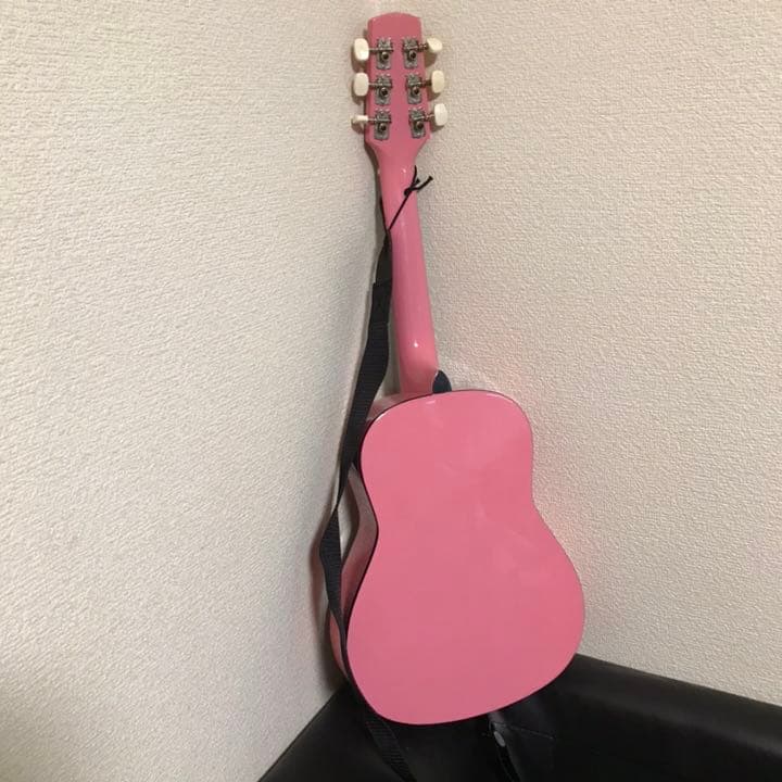 ミニアコースティックギター ピンク