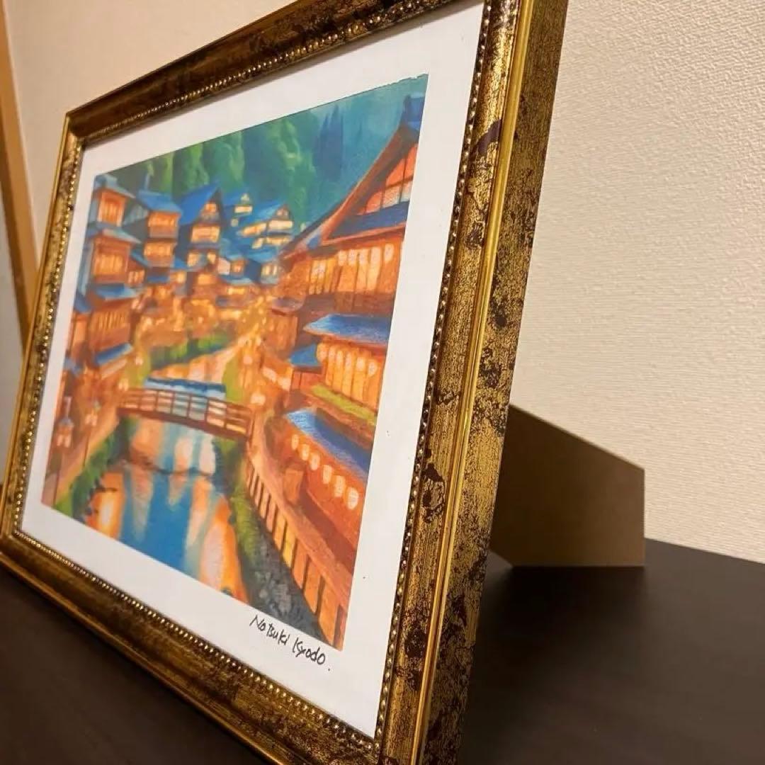 ジブリアート16 千と千尋の神隠しより「渋温泉」　額縁寸法32.7㎝×24.0㎝