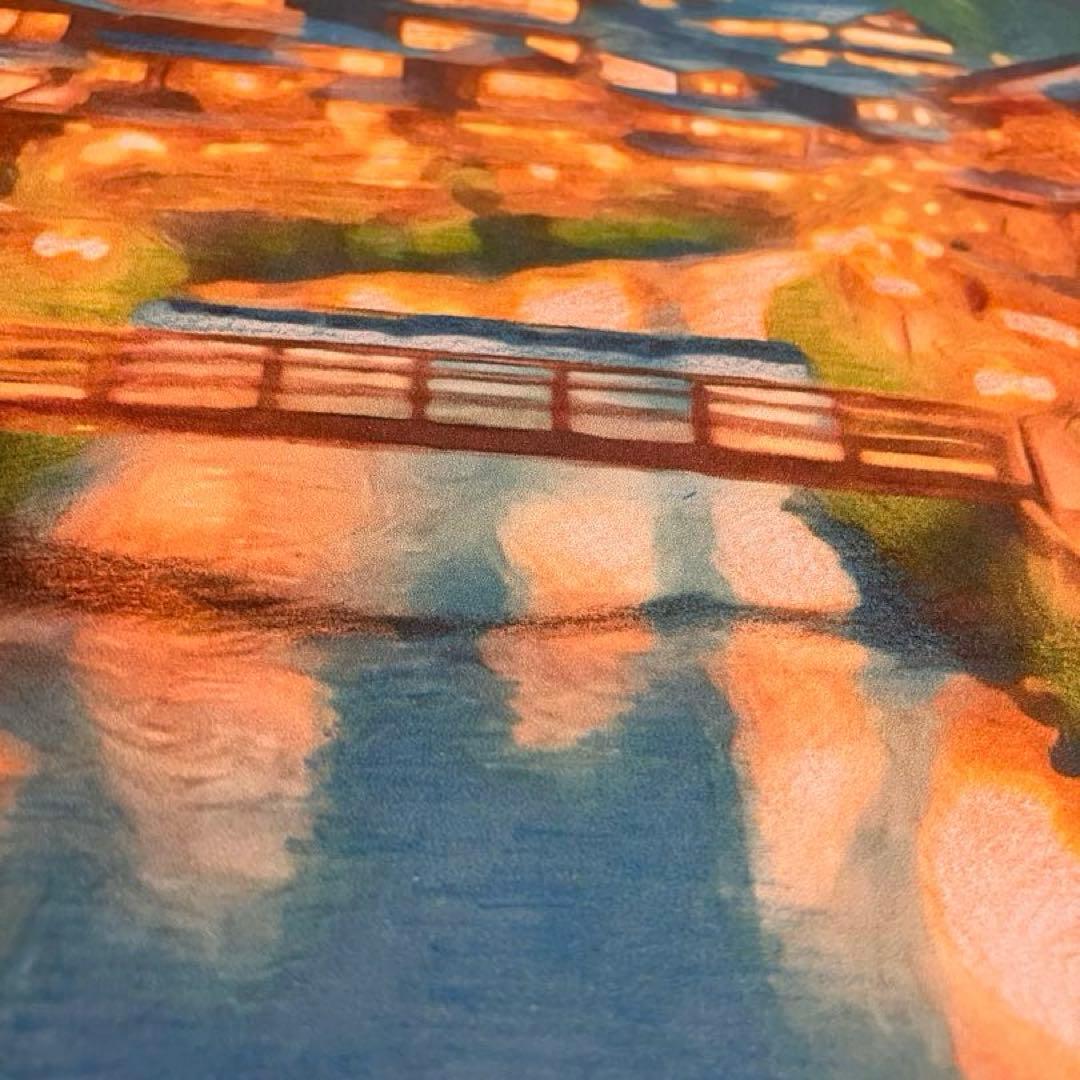 ジブリアート16 千と千尋の神隠しより「渋温泉」　額縁寸法32.7㎝×24.0㎝