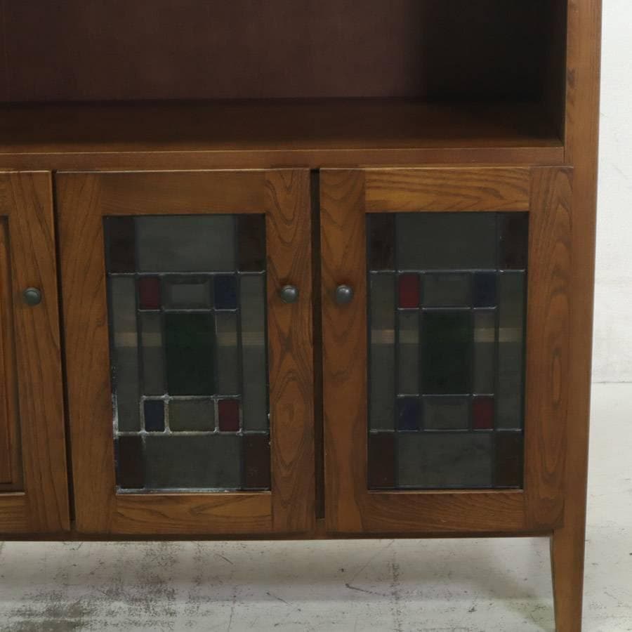 曙工芸 AURORA オーロラ ステンドグラス キャビネット 電話台 飾り台