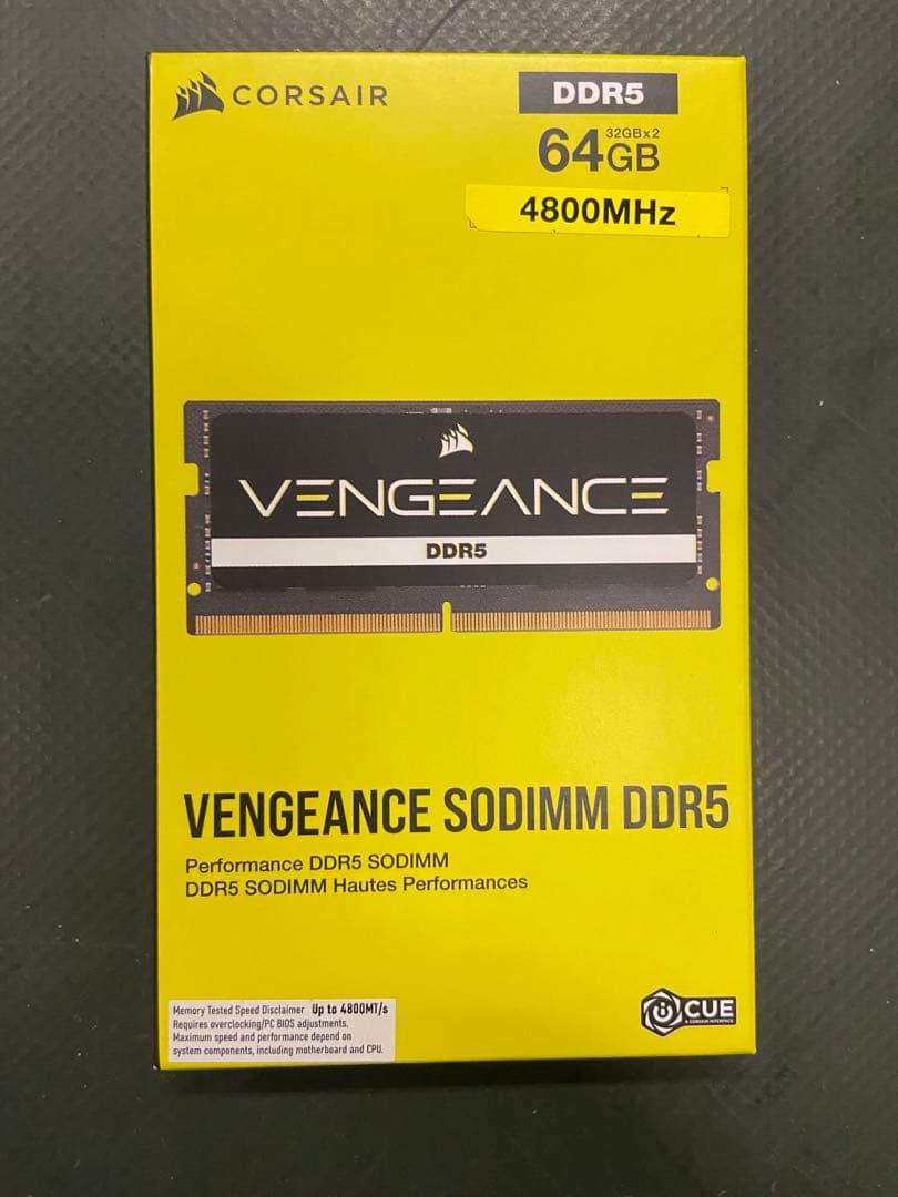 CORSAIR VENGEANCE ノートPC用 DDR5 64GB
